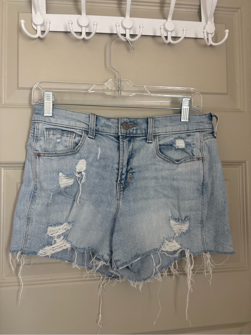 Old Navy Light Blue Distressed Denim Shorts